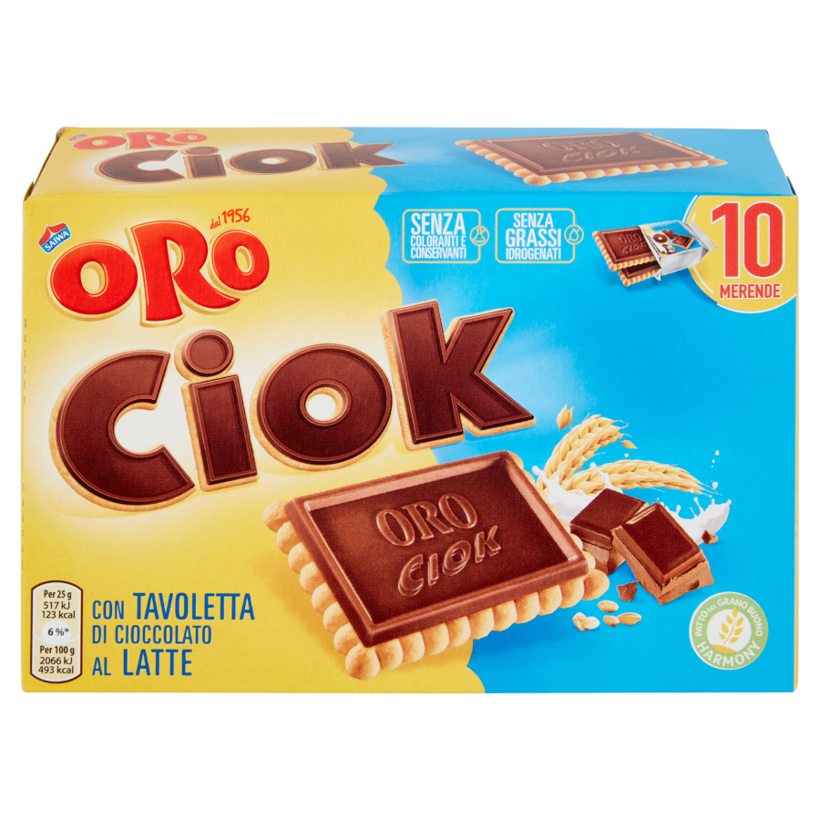 Biscotti Saiwa Oro Ciok Latte 250Gr