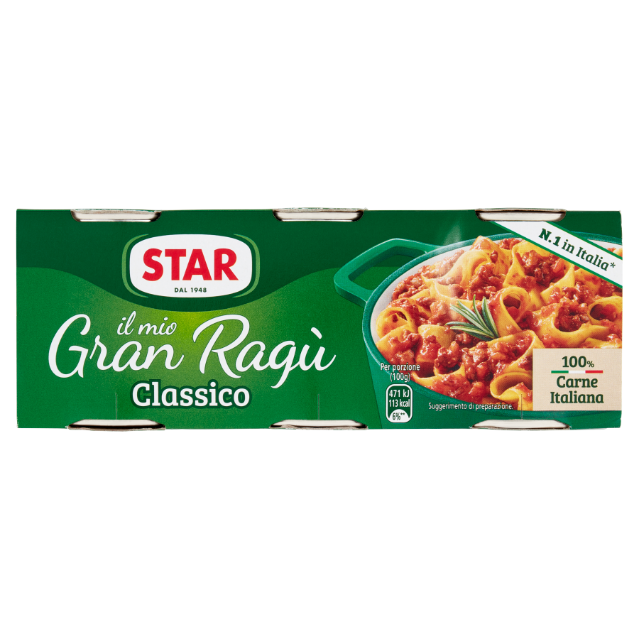 Gran Ragu' Star 3x100 Gr