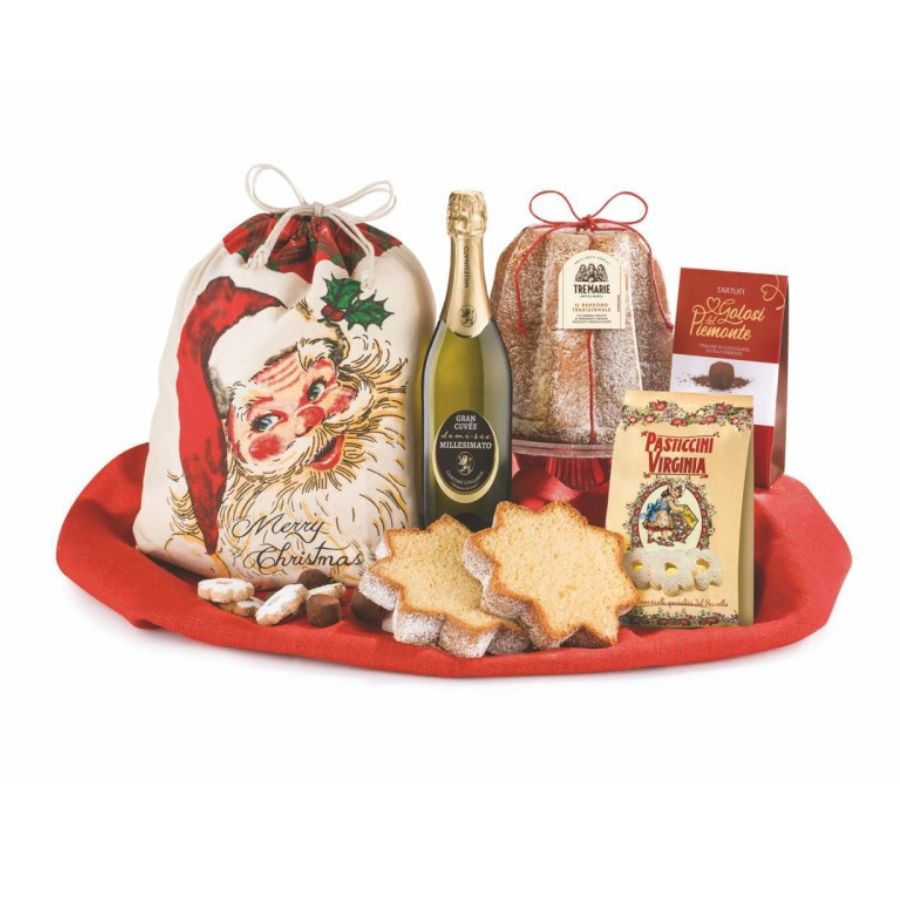 Cesto Santa Claus Pandoro Villa Guelfa