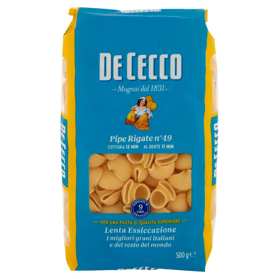 Pasta De Cecco N49 Pipe Rigate
