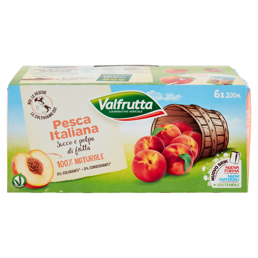 Valfrutta Succo Pesca 6X200Ml