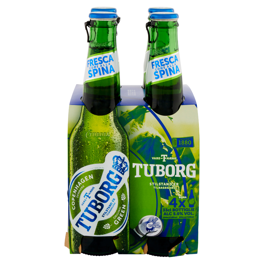 Birra Tuborg Green 4X33Cl