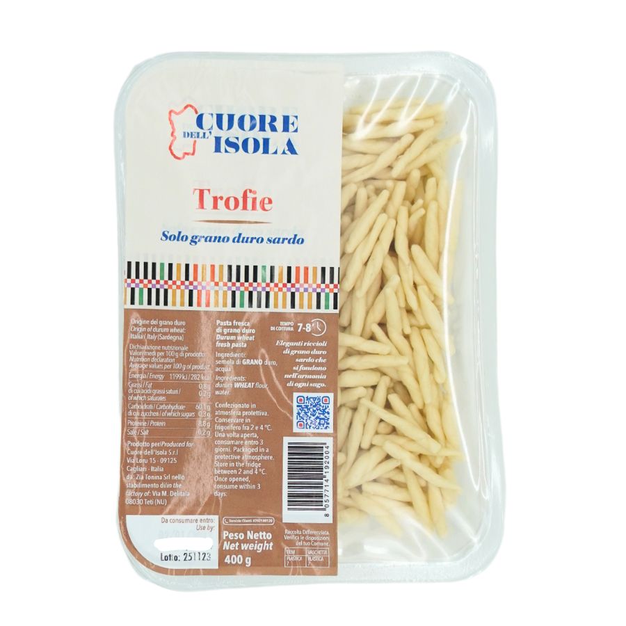 Trofie Fresche Cuore Isola 400gr