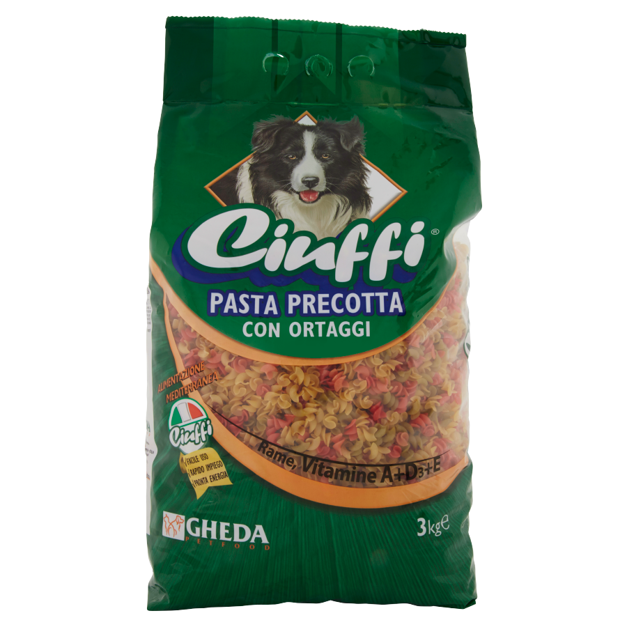 Pasta cani ciuffi precotta ortaggi 3kg
