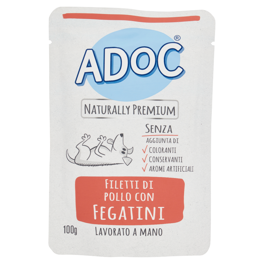 Adoc Dog Pollo Fegatini 100gr