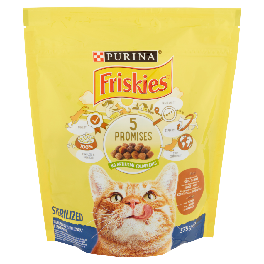 Friskies Gatti Sterilizzati Tacchino Verdure 375Gr