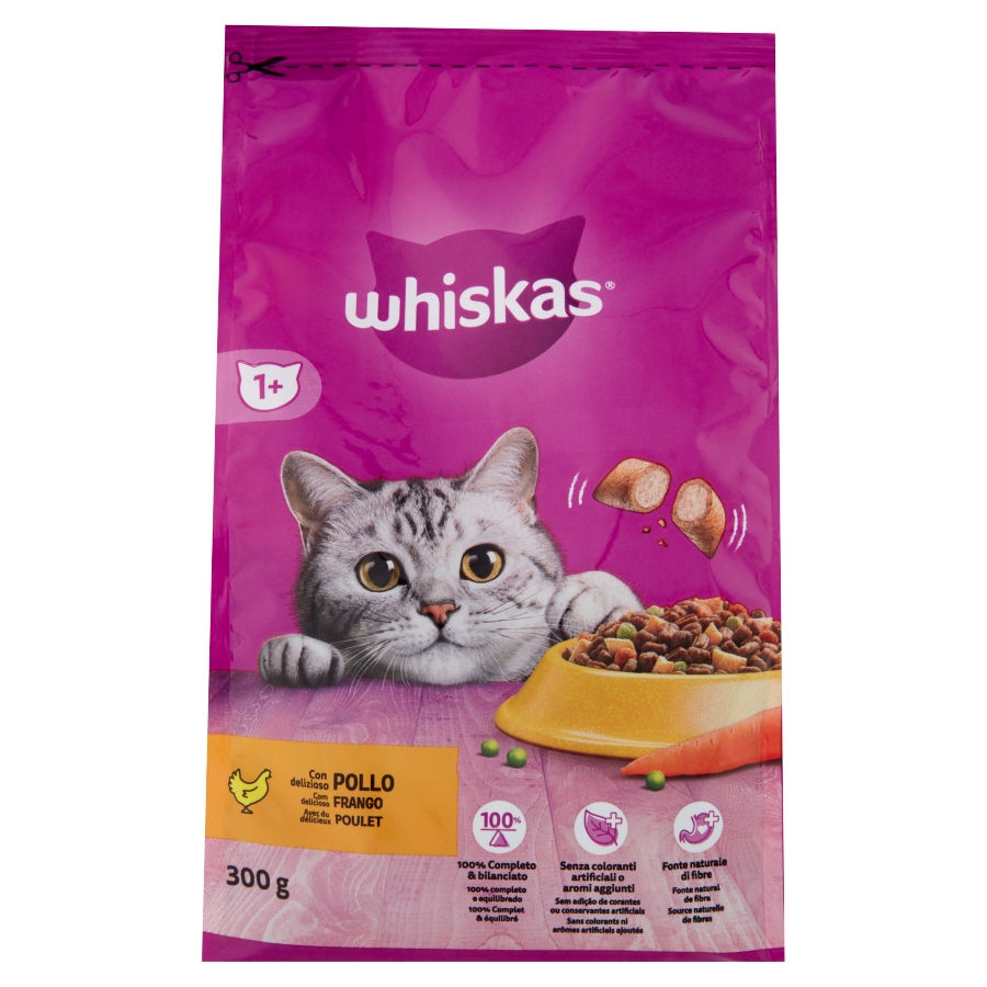 Whiskas Cat 1+ Pollo Dry 300gr