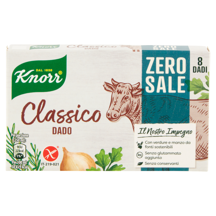 Knorr Dado Classico Zero Sale 8Pz