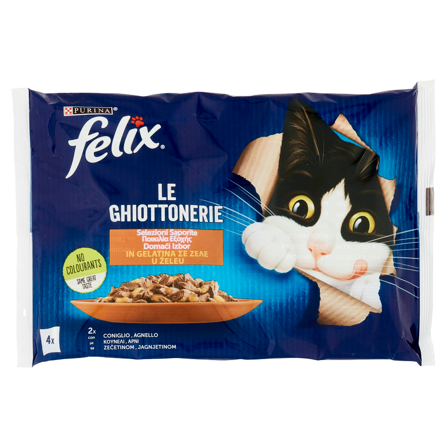 Felix Le Ghiottonerie Coniglio Agnello 4x85Gr
